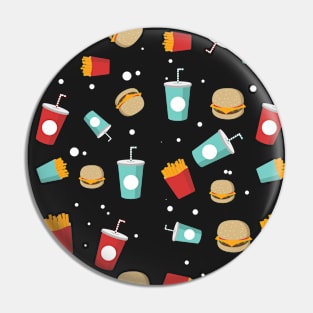 Hamburger & Fries pattern Pin