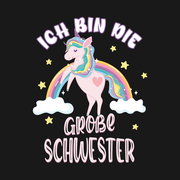 Ich bin die große Schwester Einorn by Foxxy Merch