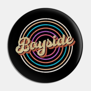 vintage circle line color Bayside Pin