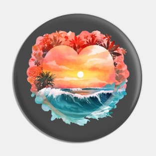 Beach Sunset Pin