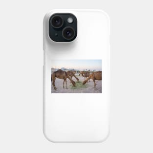 Camels eating. Phone Case