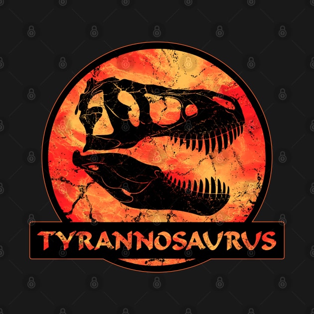 Tyrannosaurus Rex fossil skull by NicGrayTees