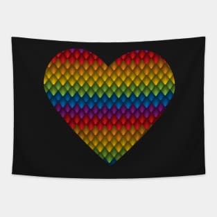 Rainbow Dragon Scales Tapestry