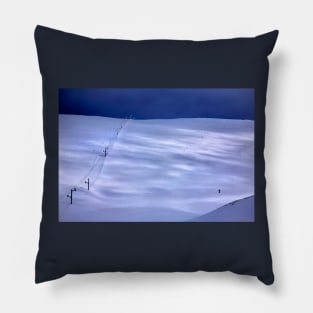 The lonely skier of Parnassus mountain Pillow