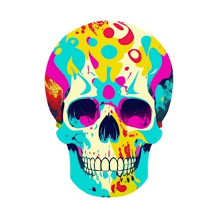 Skull in Funky Colors T-Shirt