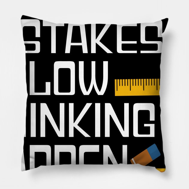 MISTAKES ALLOW THINKING TO HAPPEN Pillow by BlackSideDesign