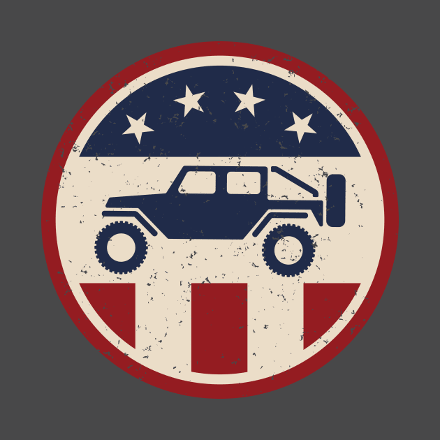 Patriotic Off Road 4wd Logo by hobrath