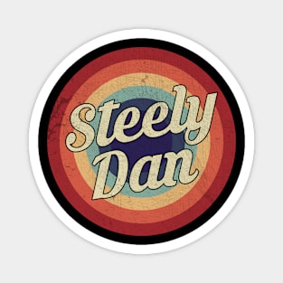 Steely Dan - Retro Circle Vintage Magnet