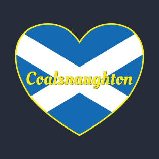 Coalsnaughton Scotland UK Scotland Flag Heart T-Shirt