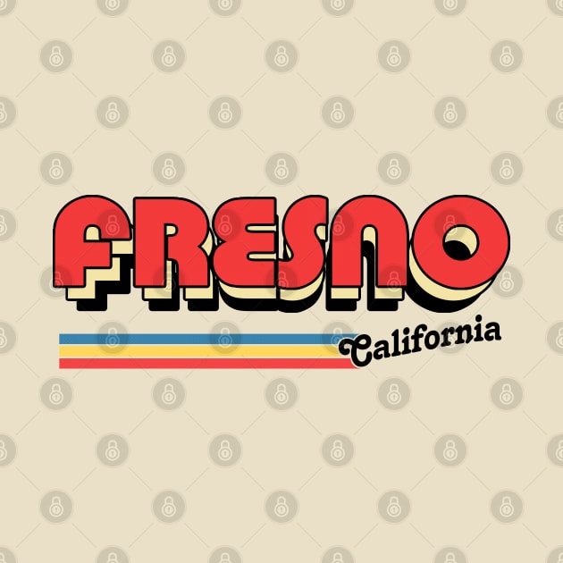 Fresno, CA \/\/\/\ Retro Typography Design by DankFutura