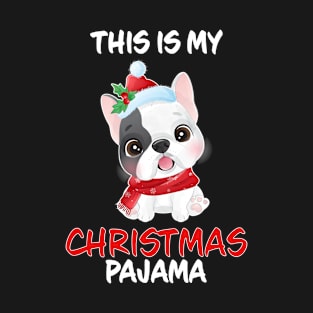 This Is My Christmas Pajama Doodle Santa Hat Family Matching Christmas Pajama Costume Gift T-Shirt