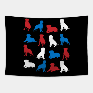 Patriotic Rottweiler Dog America Flag 4Th Of July Tapestry