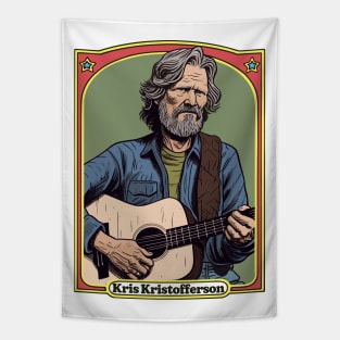 Kris Kristofferson / Original Retro Style Fan Illustration Tapestry