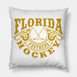 Vintage Retro Florida Panthers Hockey Pillow