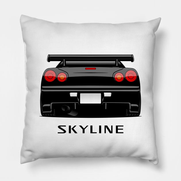 JDM Skyline R34 Pillow by racingfactory