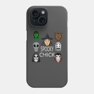 Spooky Chick on Dark Back Phone Case