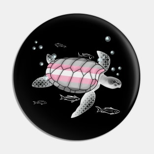 Demigirl Turtle Pin