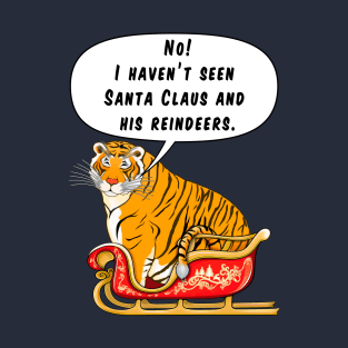 Meme fat tiger Christmas comics / Year of the Tiger /New Year 2022/ Tiger 2022 T-Shirt