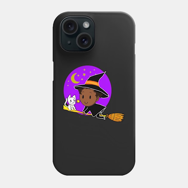 A Witch and his White Cat Phone Case by allthebeanz