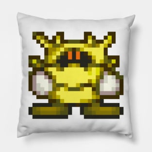 Yellow Virus Sprite Pillow