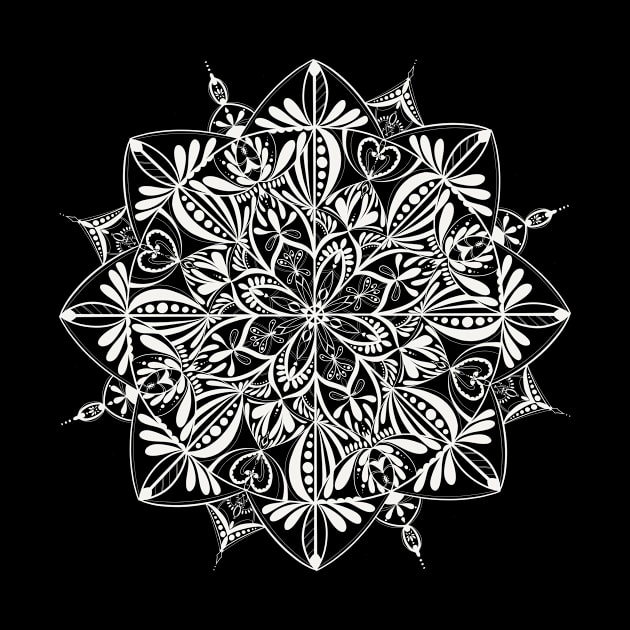 Mandala 1 - White by encikwolfe