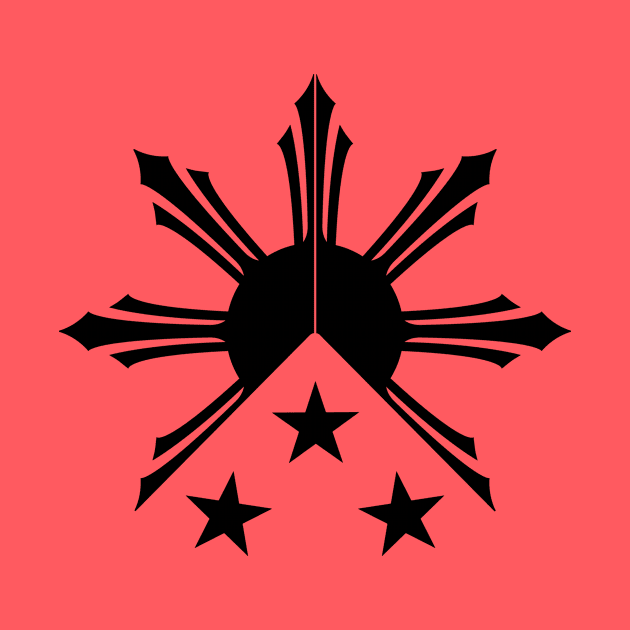 Tribal Philippines Filipino Sun and Stars Flag by AiReal Apparel by airealapparel