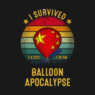 Funny I Survived Chinese Spy Balloon Apocalypse 2023 T-Shirt