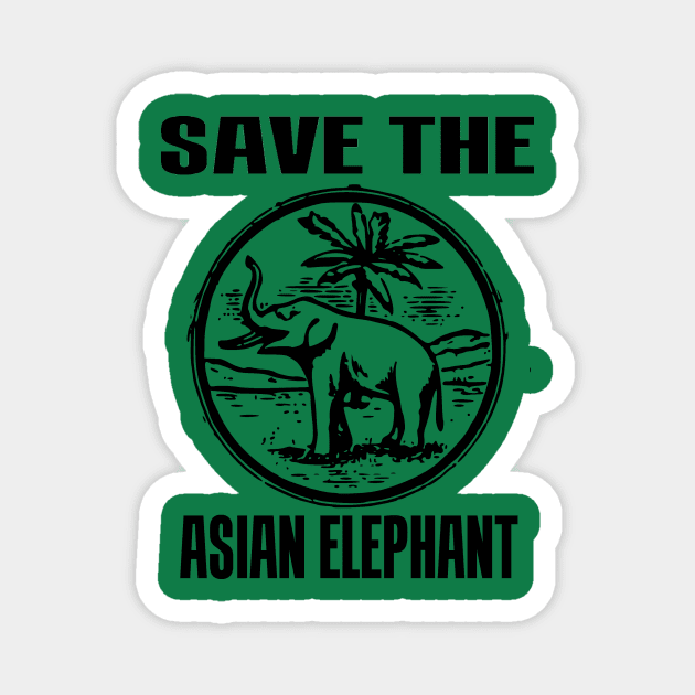 SAVE THE ASIAN ELEPHANT Magnet by truthtopower