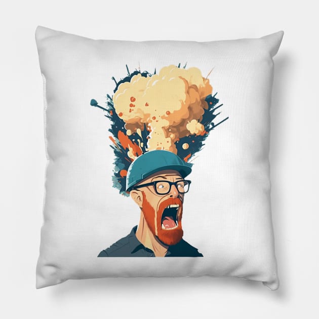 Brain Burst: When Ideas Explode Pillow by zoocostudio
