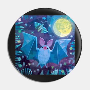 Bat and Moth Pin