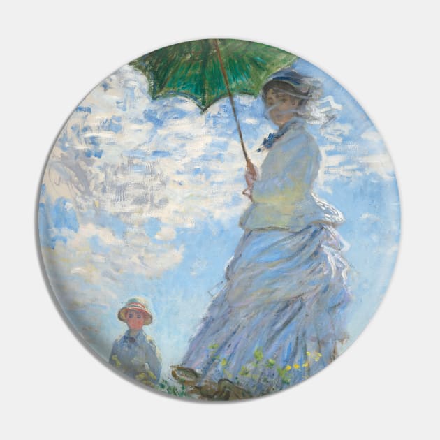 Claude Monet- Woman with a Parasol – Madame Monet and Her Son Pin by SybaDesign