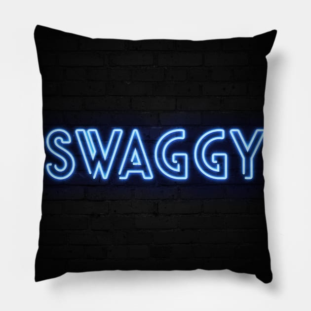 The Swaggy Bar & Grille Pillow by Creative Wiz