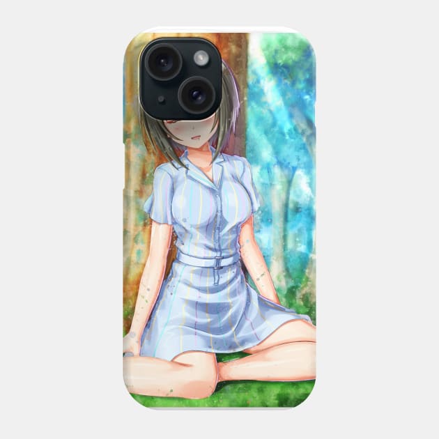 Kohinata Miho Anime Watercolor Phone Case by Thomas Rayle