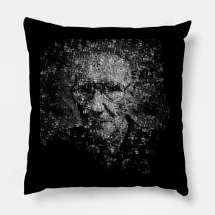 William S. Burroughs Typographical Portrait Pillow