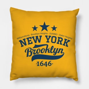 Vintage New York Brooklyn ,Vintage  Brooklyn Schriftzug, Vintage Brooklyn Logo Pillow