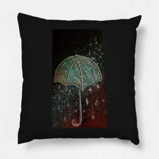 Spray paint umbrella Pillow