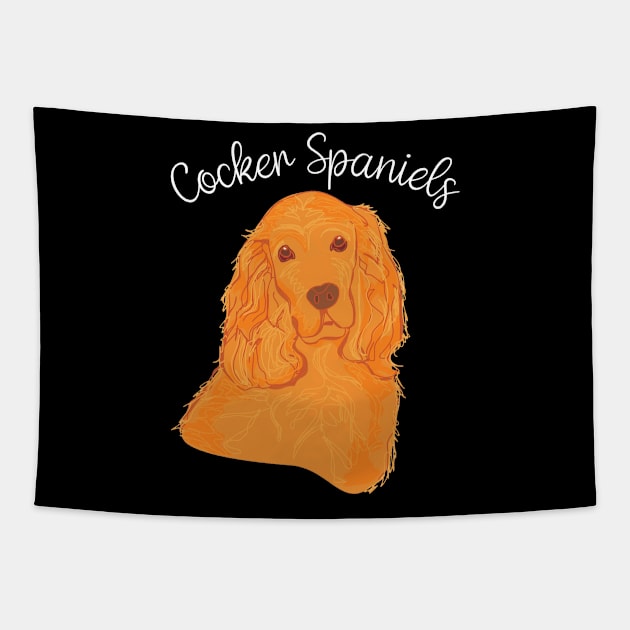 Snazzy Spaniel Styles Cocker's Couture, Urban Canine Tee Triumphs Tapestry by JocelynnBaxter