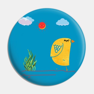 clam walking my cute birdy Pin