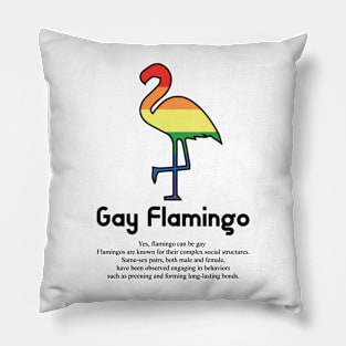 Gay Flamingo G5b - Can animals be gay series - meme gift t-shirt Pillow