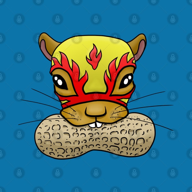 Luchador Squirrel Nut Biter by mikeskki