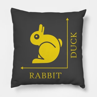 Duck Rabbit Illusion Pillow