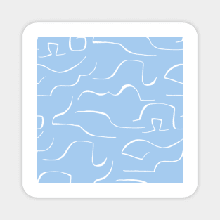 Light blue color wavey pattern Magnet