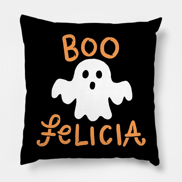 Boo Halloween Spirit Pillow by Tatjana  Horvatić