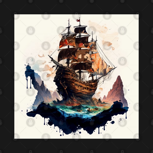 Pirate Ship - the goonies by Buff Geeks Art