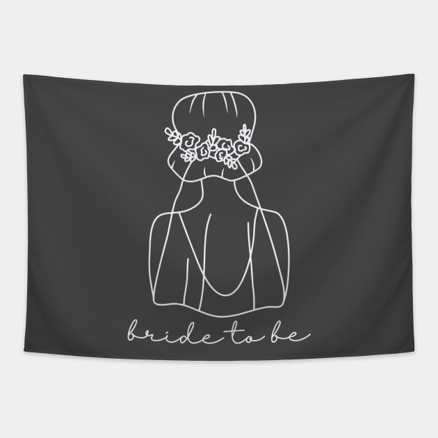 For the Bride-to-Be at Bachelorette Parties and Bridal Showers Tapestry by Contentarama