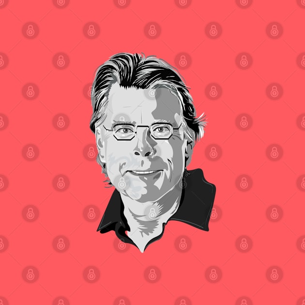 Portrait of Stephen King by Slownessi