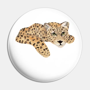 Lounging Leopard Pin