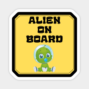 Alien On Board Magnet