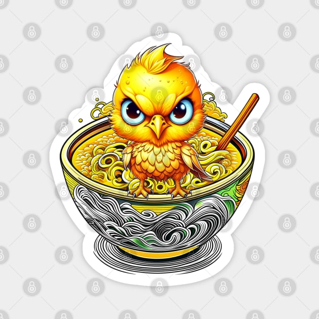 Angry Chicken Noodle Soup Magnet by HolidayBug
