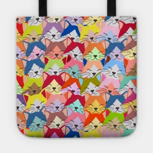 A lot of Colorful Cats | Kitten Pet Repeated Pattern Gift for Cat Owner Tote